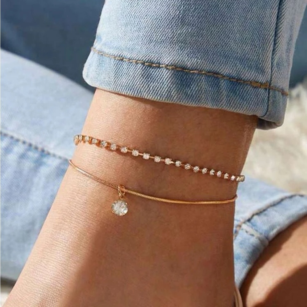 New layered ankle bracelet